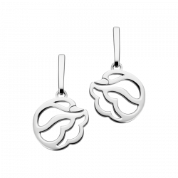 Motifs d'oreilles or blanc