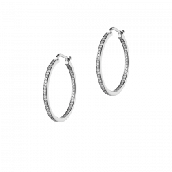 Créoles pavées de diamants