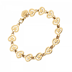 Bracelet Legendes coeur en or jaune petit modèle