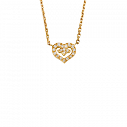 Motifs d'oreilles coeur Legendes en or jaune, petit modèle