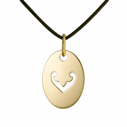 Pendentif Vintage Coeur Legendes en or jaune