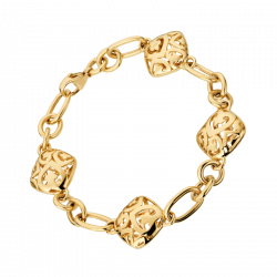 Bracelet Sweety or rose 4 motifs sur chaine