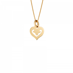 Pendant Coeur Légendes yellow gold very small model