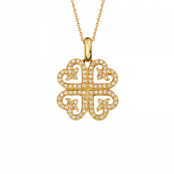 Pendentif Coeur Légendes 4 coeurs pavés