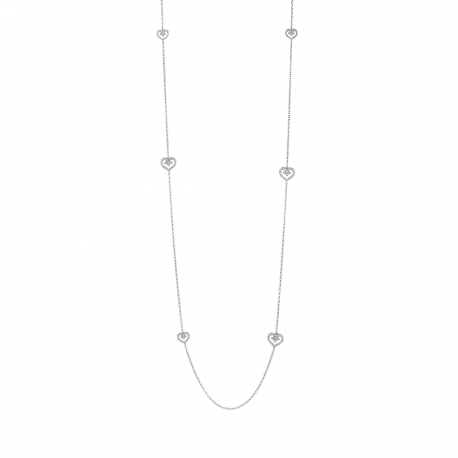 Necklace Coeur Légendes white gold with diamonds