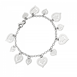 Bracelet Coeur Légendes white gold 2 size of heart