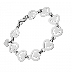 Bracelet Coeurs Legendes white gold large model