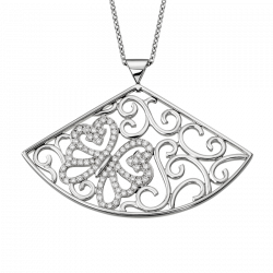 Pendentif Féerie de Légendes éventail papillon serti