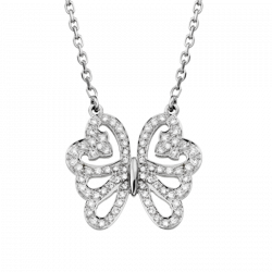 Collier Papillon Féerie de Legendes pavé sur chaine