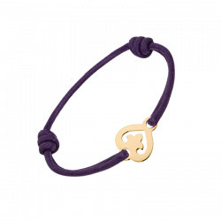 Bracelet Cœur Légendes sur coton ciré