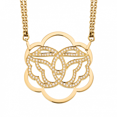 Cygnes necklace, double sawns