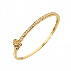 bracelet Légendes rigide, fermoir cœur